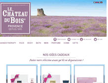 Tablet Screenshot of lechateaudubois.fr